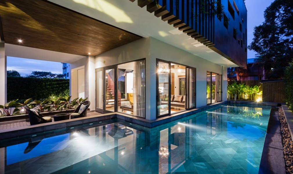 Villa Góc phố hiện đại Mr Đại