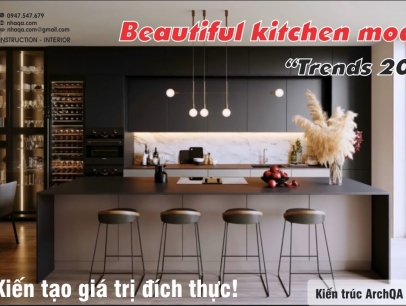 Kiến Trúc ArchQA mời quý vị cùng xem Những mẫu bếp mới nhất cho năm 2023. Kiến trúc ArchQA chuyên thiết kế nội thất nói chung và thiết kế nội thất bếp nói riêng. Với những ý tưởng mới, cách nhìn trẻ trung và hiện đại nhưng cũng rất sang trọng - cao cấp