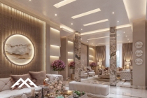 Modern living room residential villa