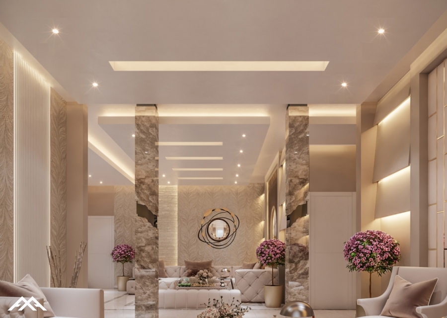 Modern living room residential villa