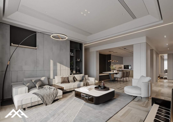 Nội thất căn hộ Tân cổ điển 3 Phòng Ngủ