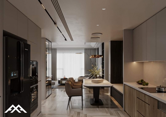 Nội thất căn hộ Tân cổ điển 3 Phòng Ngủ