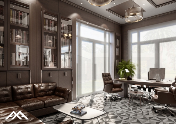 ArchQA classic wooden office design