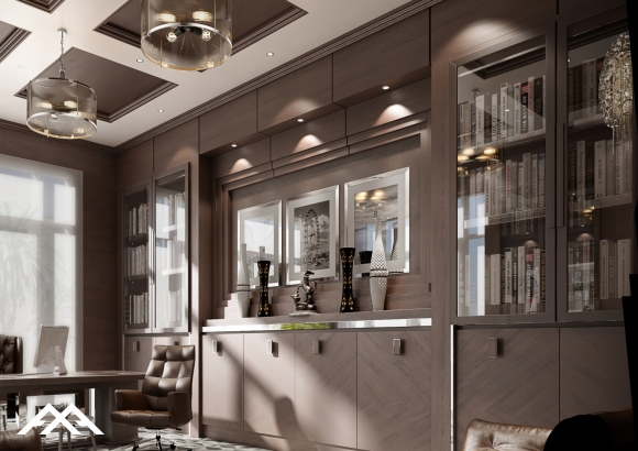 ArchQA classic wooden office design