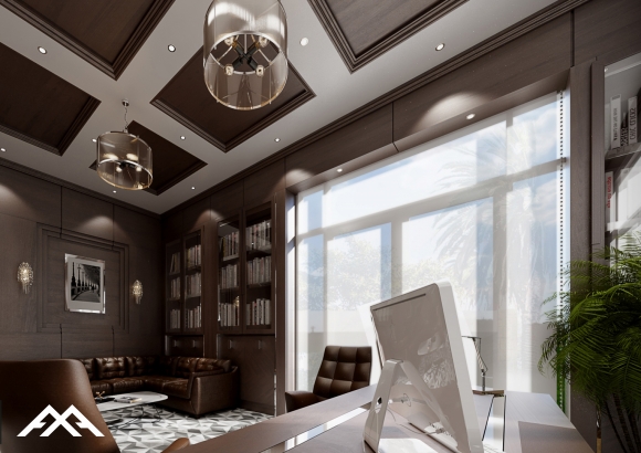 ArchQA classic wooden office design