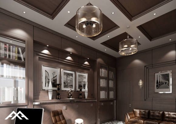 ArchQA classic wooden office design