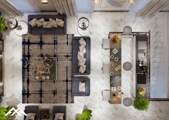 ArchQA modern living room Arch dinning