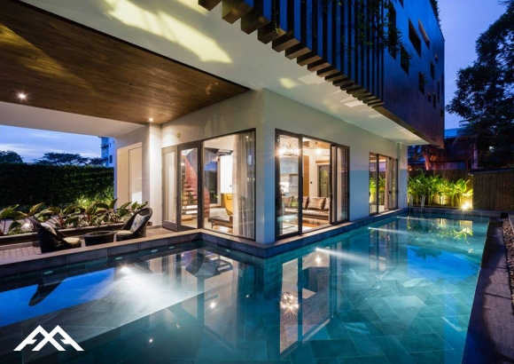 Villa Góc phố hiện đại Mr Đại