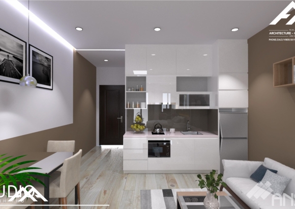 Phối cảnh nội thất căn hộ cao cấp