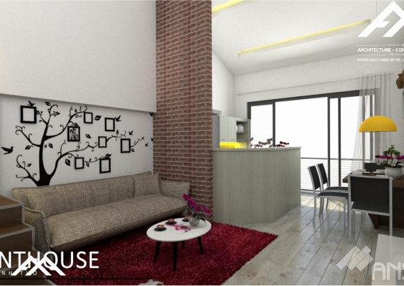 Phối cảnh nội thất căn hộ cao cấp