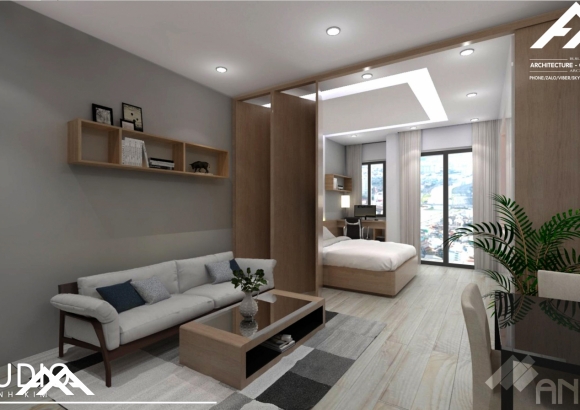 Phối cảnh nội thất căn hộ cao cấp
