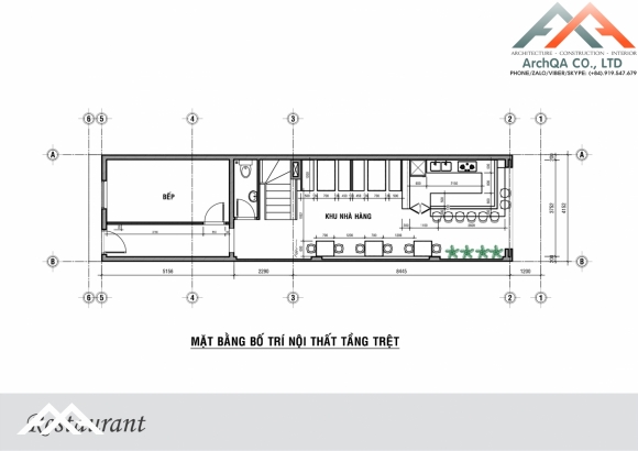 Phối cảnh nội thất nhà hàng