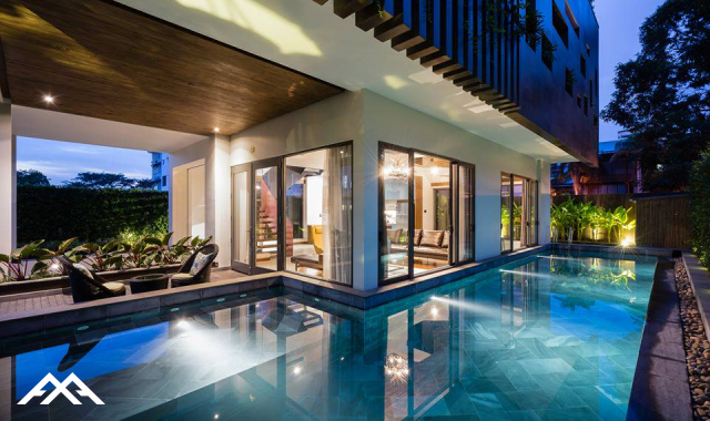 Villa Góc phố hiện đại Mr Đại